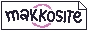 'makkosite' is written in a playful font on-top a pink hollow circle